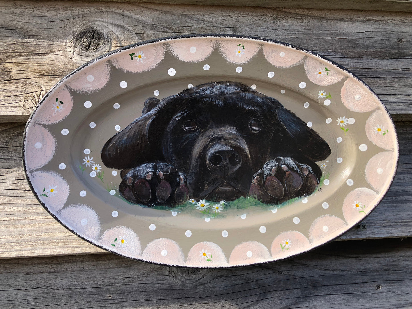 Black Labrador original painting