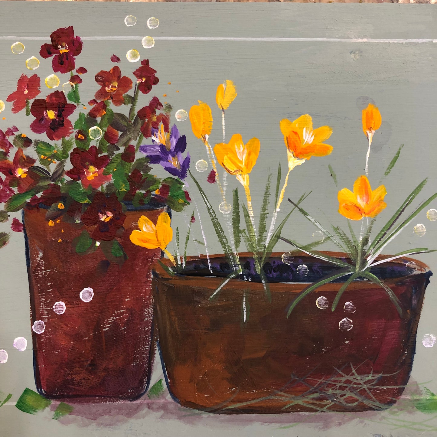 Spring Flowerpots Mother’s Day Painting Workshop Saturday 29th March 1pm - 4pm