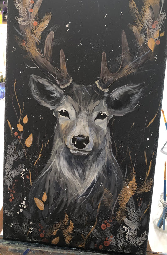 Winter stag painting workshop Thursday 23rd October 2pm - 5pm