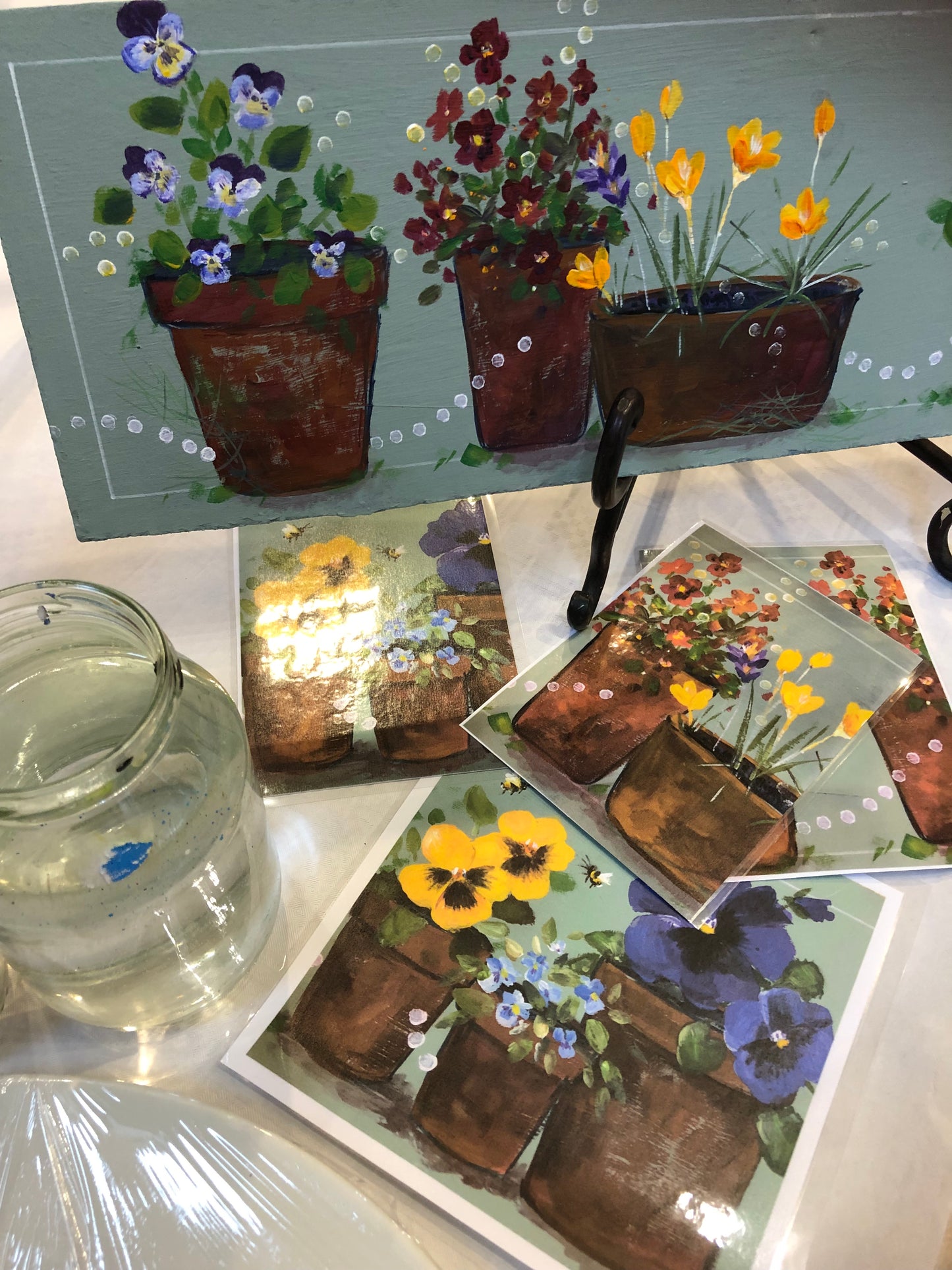 Spring Flowerpots Mother’s Day Painting Workshop Saturday 29th March 1pm - 4pm